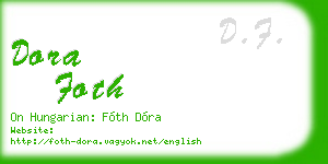 dora foth business card